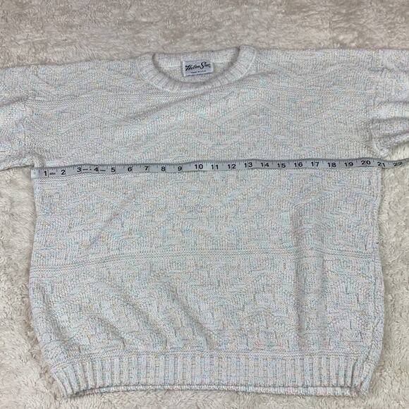 Vintage Helen Sue white sparkle thread crew neck sweater, 4 - Picture 6 of 7